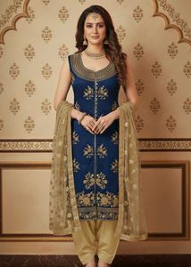 Elegant Blue Embroidered Salwar Suit