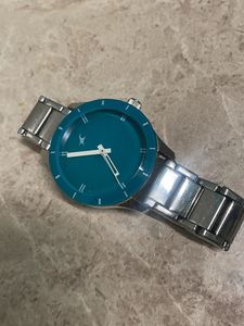 Fastrack Watch Aquablue Silver Colour of Hype 100%