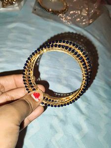 Blue Beaded Bangles