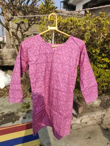 Purple Printed Kurti