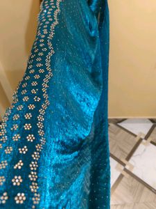 Hot Bollywood Silk Blend Saree With Free Petticoat
