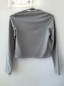 H&amp;M Square Neck Long Sleeve Top/Size-S