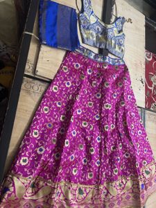 Blue &amp; Pink Lehenga Choli