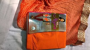Leggings &amp; Dupatta Combo - Orange &amp; Pink