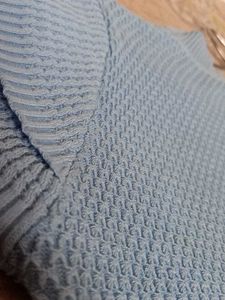 Blue Knit Top