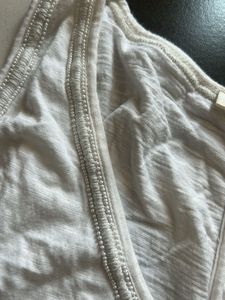 White Embellished Tank Top