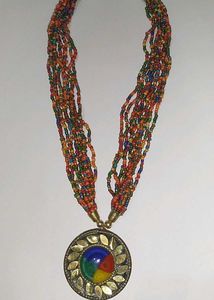 Colourful Boho Beaded Statement Necklace
