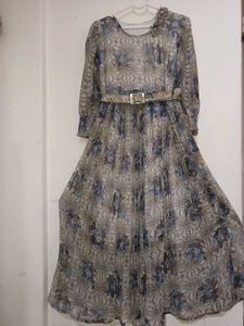 Elegant Floral Print Maxi Dress