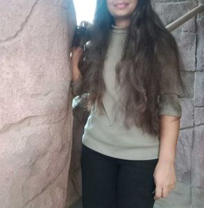 Olive Green Turtleneck Top