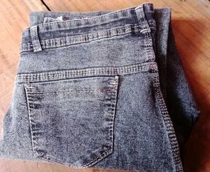 Acid Wash Gray Jeans