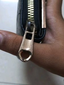 Black Floral Fold Wallet