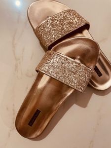 Rose Gold Embellished Flats