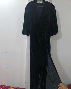 Black Velvet Maxi Dress