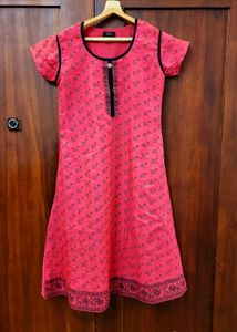 Pink Print Casual Dress