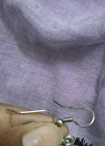 Silver Earrings With Tassels