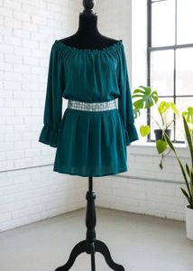 Green Off-Shoulder top