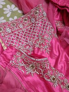 Pink Embroidered Sharara Suit