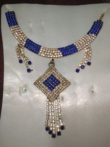 Blue & Silver Rhinestone Necklace