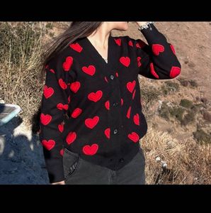 Heart Print Cardigan