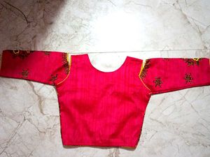 Red Embroidered Blouse