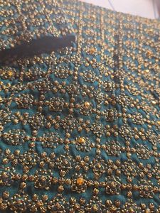 Elegant Green Embellished Blouse