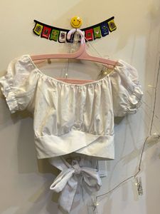 Pintrest White Crop Top 🌷