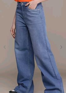 Wide Leg Blue Fade Denim Jeans