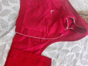 Beautiful Red Georgette Saree