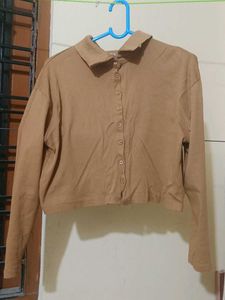 Tan Long Sleeve Top