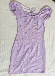 Lilac Floral Mini Dress