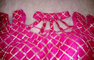 Pink Blouse with Gold Detail
