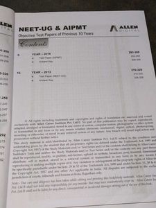 Allen NEET (UG) &amp; AIPMT Previous Year Papers