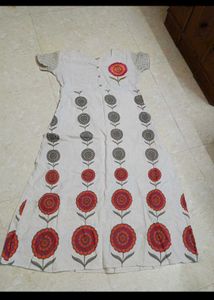 Floral Print Long Gown