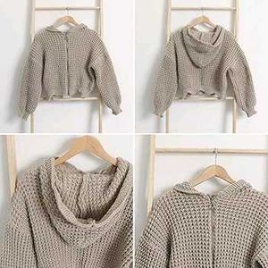 Knitted Crop Zip-Up Hoodie