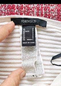 Forever 21 Cream Tie-Front Tube Top