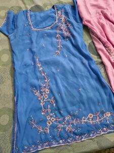 Beautiful Contrast Patiala Suit In S 36 Bust SIze