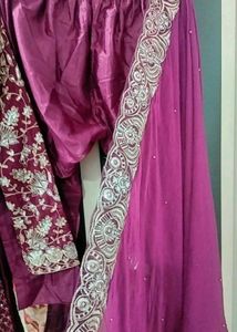 Elegant Maroon Embroidered Suit