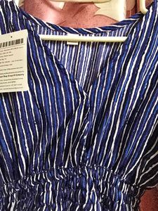 Blue Striped Tiered Maxi Dress