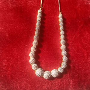 Sparkling Silver Tone AD Necklace &amp; Earring Set