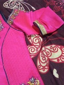 Pink Embellished Top for lehanga