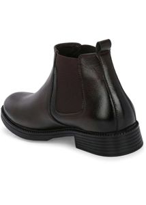 Brown Leather Chelsea Boots - Size 10