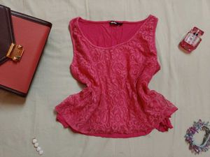 Pink Summer Crop Top
