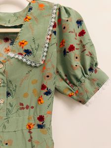 Floral Midi Dress – Soft Silk Fabric