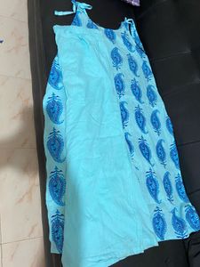 Pretty Blue Kurti Plazzo Set