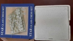 Glass Chess board set - show piece