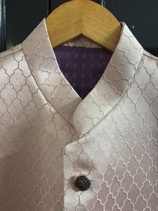 Elegant Pink Brocade Waistcoat