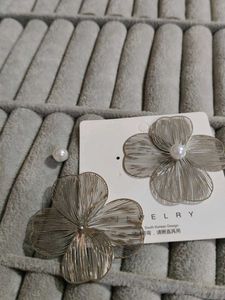 Floral Silver Earrings