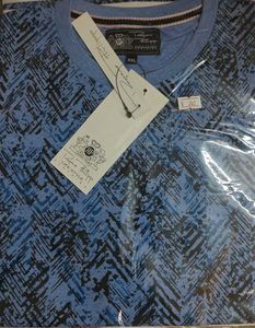 Stylish Blue Patterned T-Shirt
