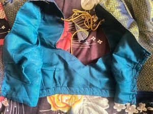 Teal Blue Sari Blouse
