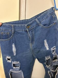 Ripped High-Waisted Jeans